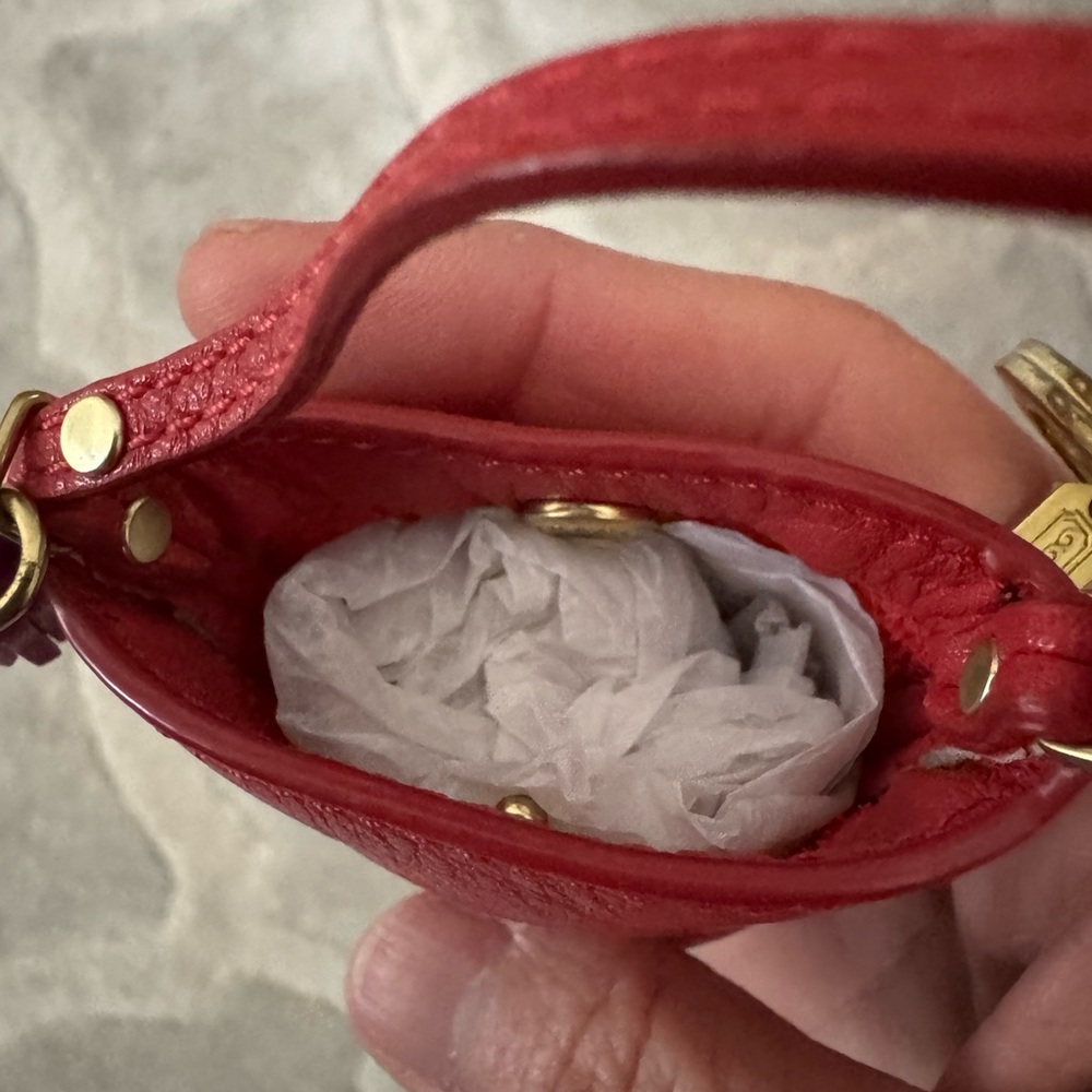 Coach Red and Purple Mini Bag Keychain NWOT - Picture 4 of 5